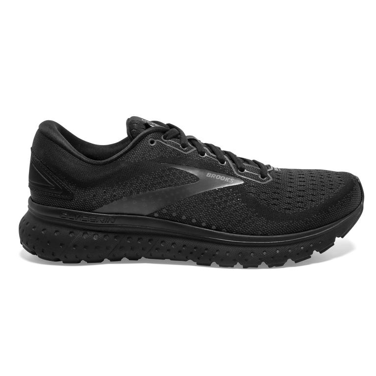 Brooks Glycerin 18 Men's Road Running Shoes - Black/Ebony/Grey/Charcoal (40856-VROY)